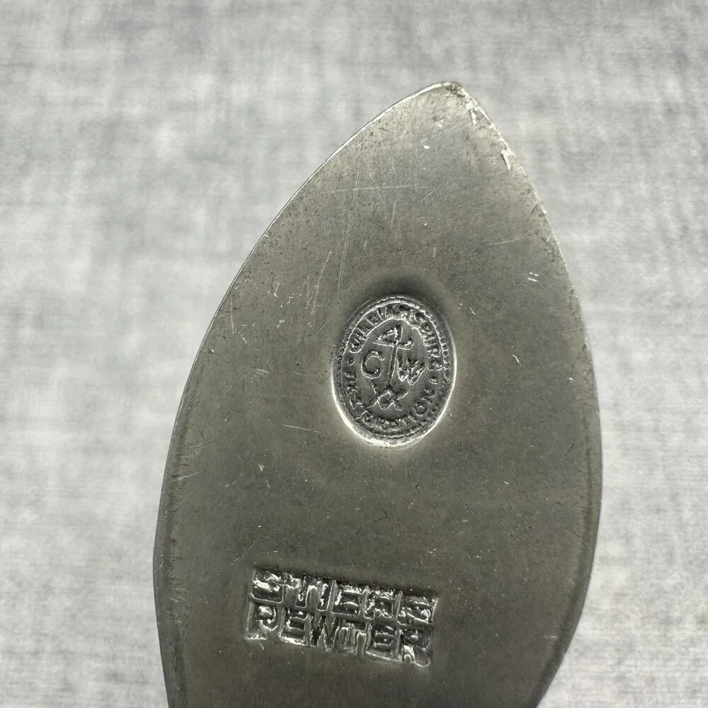 Vintage Pewter Scoop Stieff Williamsburg 4 ¾” Apothecary Ice Tea Sugar Caddy